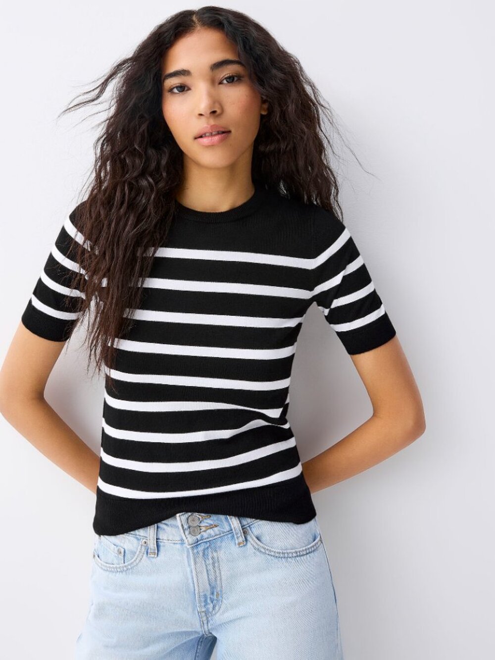 Black & White Striped Sweater NEW WITH TAGS